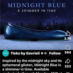 Tieks Women's Ballet Flat in Midnight Blue - Limited Edition